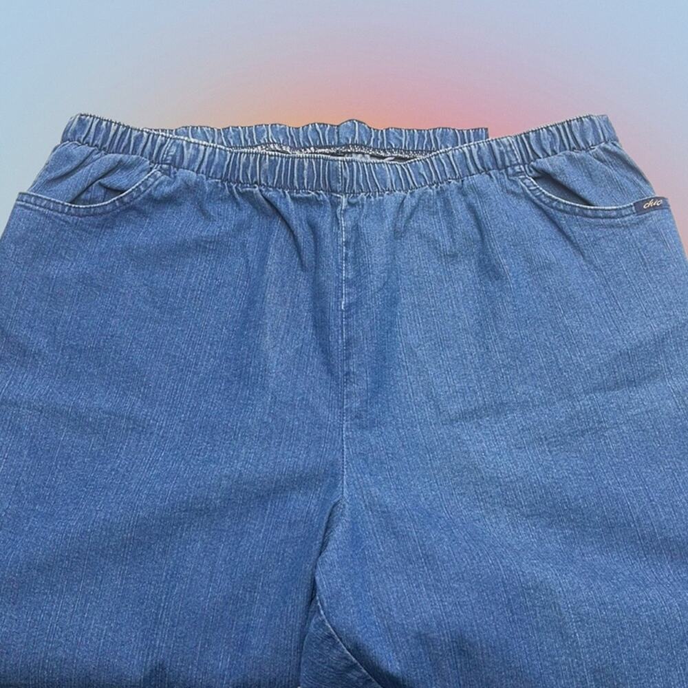 CHIC Women’s 26W PETITE STRETCH PULL ON DENIM PANT - Picture 2 of 4